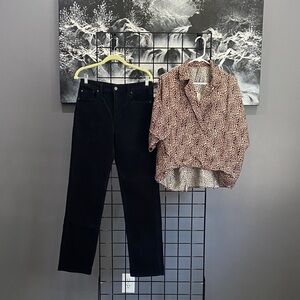 Modern American (Fidelity brand) cords with FREE Anthropologie blouse